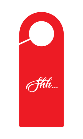 special red hotel door knob tagのイラスト素材
