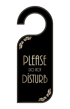 please do not disturb hotel door hangerのイラスト素材
