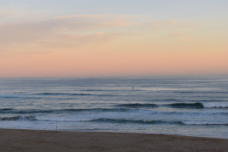 Beautiful beach at Wilderness at sunset in South Africa