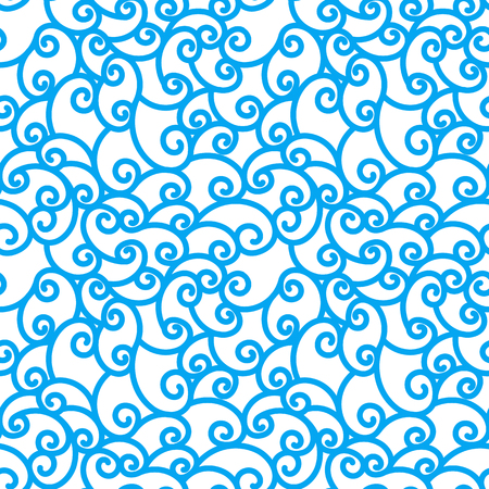 Abstract blue spiral seamless patternのイラスト素材