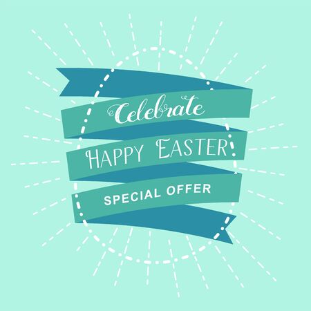 Happy easter lettering egg illustrationのイラスト素材