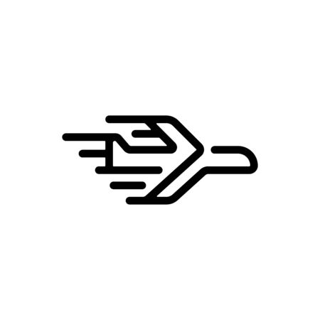 Plane . Flight airplane symbolのイラスト素材