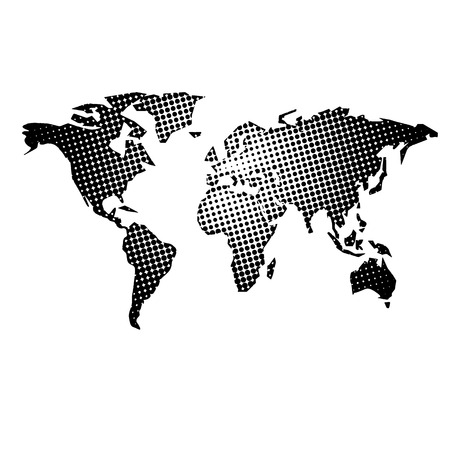 Dotted world mapのイラスト素材