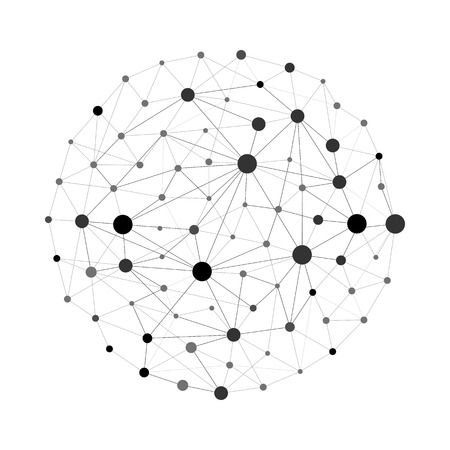 Vector wireframe connecting earth sphere. Globe connection concept. Globe structure connect, illustration of globe networkのイラスト素材