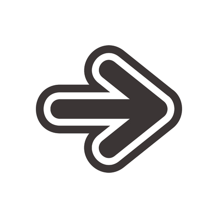 Arrow Icon in trendy flat outline style isolated on wite background. Vector illustration.のイラスト素材