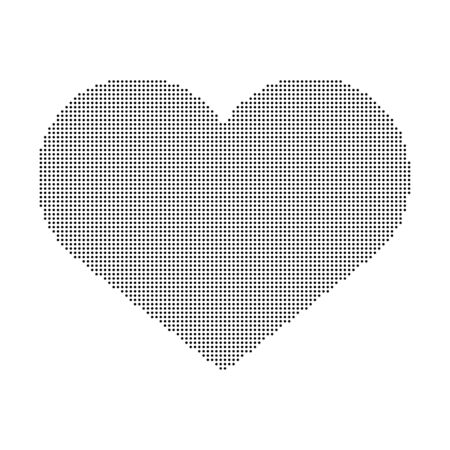 Heart of dots isolated on white backdrop.のイラスト素材