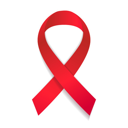 AIDS awareness ribbon vector illustrationのイラスト素材