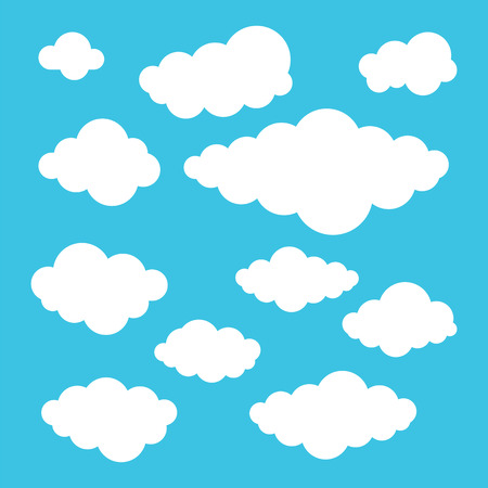 Clouds vector setのイラスト素材