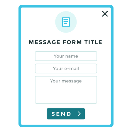 Minimalistic web feedback or contact form for site or application design.のイラスト素材