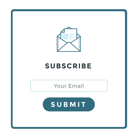 Subscribe form with envelope, email sign. Vector illustration.のイラスト素材
