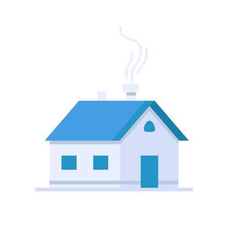 House icon in flat style design vector illustrationのイラスト素材