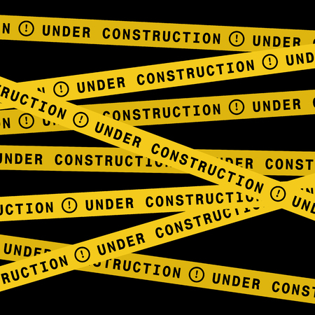 Under construction ribbonsのイラスト素材