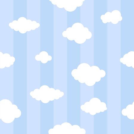 Blue lines with clouds seamless backgroundのイラスト素材