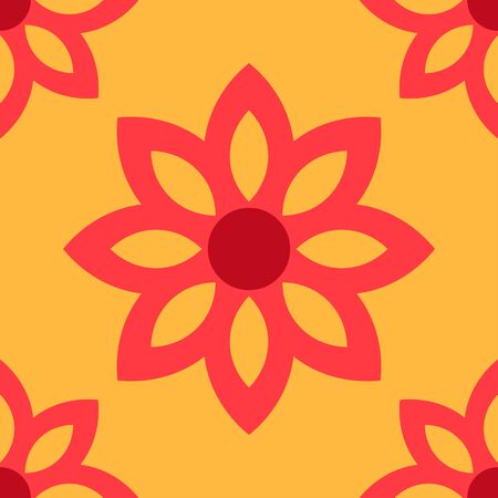 Simple flower pattern backgroundの写真素材
