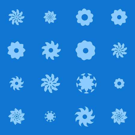 Set of graphic floral or snowflakes elements.の写真素材