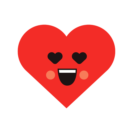 Smile loving heart iconのイラスト素材