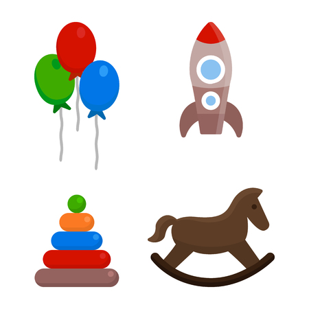 Kids toys setのイラスト素材