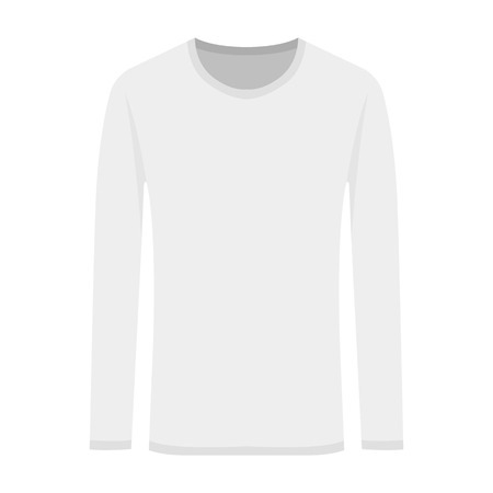 Vector illustration of white long-sleeved in flat styleの写真素材