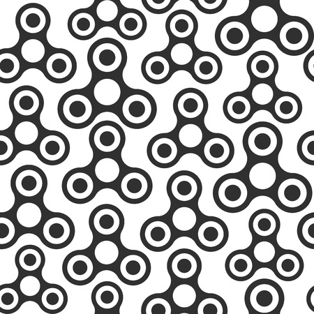Hand spinners seamless patternのイラスト素材
