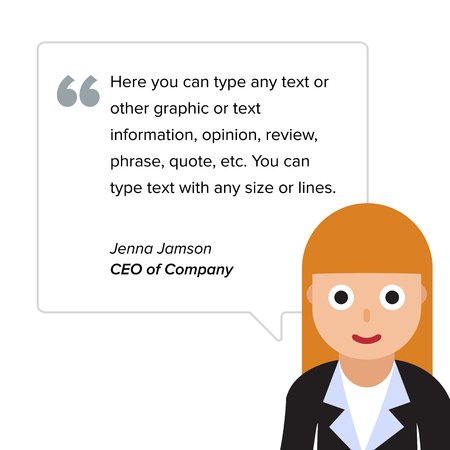 Feedback template with woman characterのイラスト素材