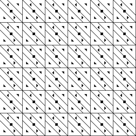 Vector line and triangles seamless pattern. Geometric background with shapesのイラスト素材