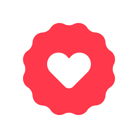 Heart icon. Flat symbolのイラスト素材