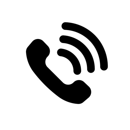 Phone and lines black iconの写真素材