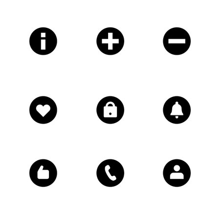 Set of icon. Vector illustration.