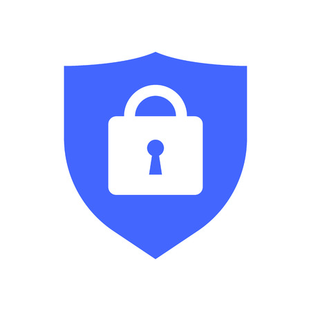 Web security icon shield. Lock symbol. Guard badgeのイラスト素材