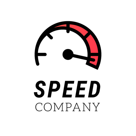 Speed logo. Internet or car abstract symbol of speed logo design. Vector icon for logo templateのイラスト素材