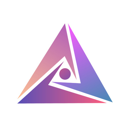 Abstract logo design. Logo triangle template. Vector triangle illustration. Icon infinite mobius strip.のイラスト素材