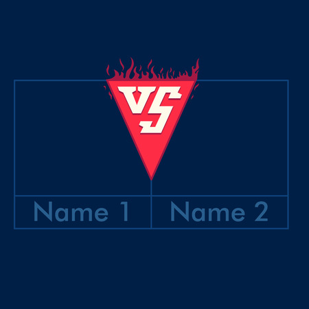 Frame for versus table screen illustration.のイラスト素材