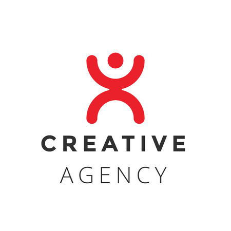 Creative agency logo design conceptのイラスト素材