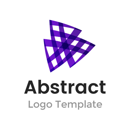 Triangle abstract vector logo design template. Logo design for business company or creative agencyのイラスト素材