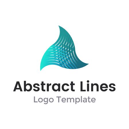 Twisted from lines design. Vector illustration of urban triangular shape form for template or other designの写真素材