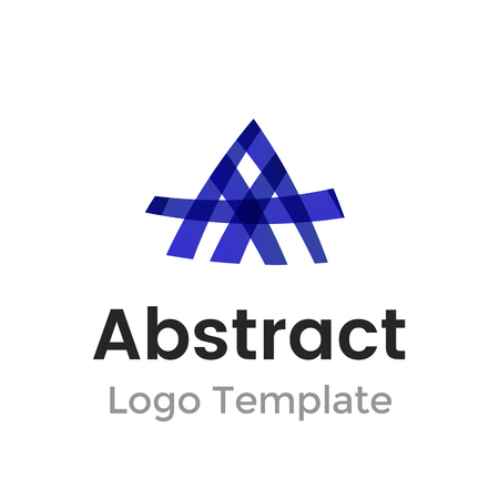 Connect lines letter A logo design template. Vector illustration of symbol A and Xのイラスト素材