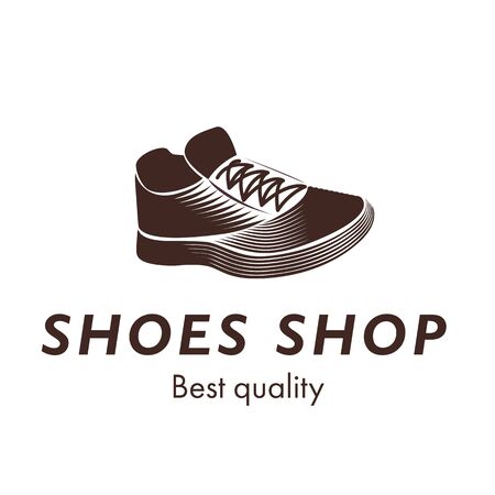 Sports shoes shop best quality vector illustration.のイラスト素材