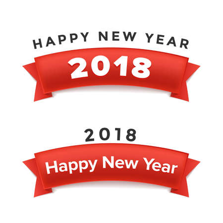 Creative happy new year 2018 design. Vector illustration.のイラスト素材