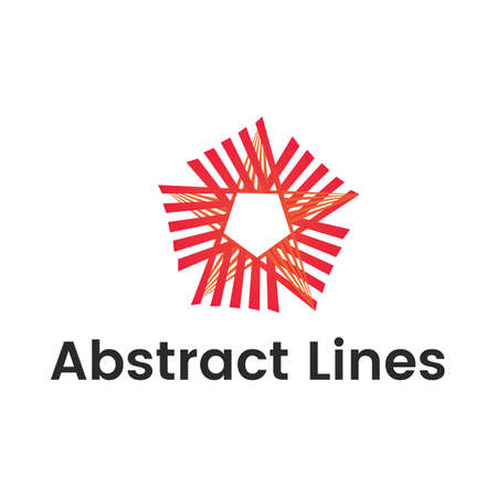 Shape design template. Modern star abstact vector illustration with linesのイラスト素材
