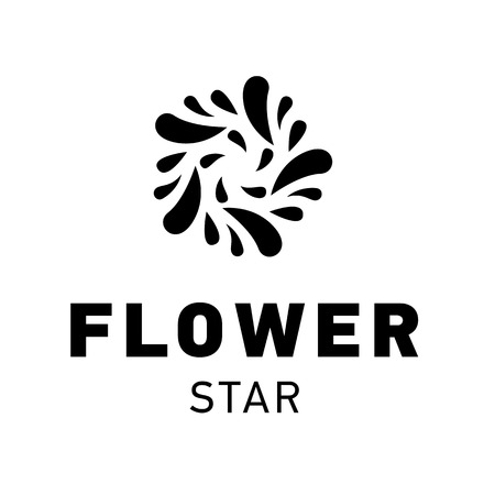 Star logo design. Flower symbol graphic vector templateのイラスト素材