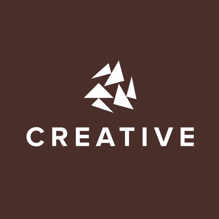 Triangle logo vectorのイラスト素材