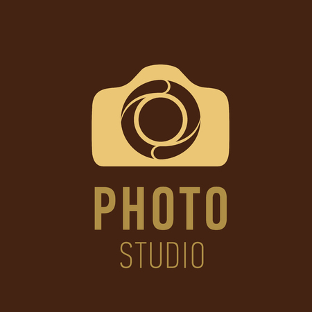 Vector logo for photographer or photo studio. Vector logo design for photo studio. Photo or video camera symbolのイラスト素材