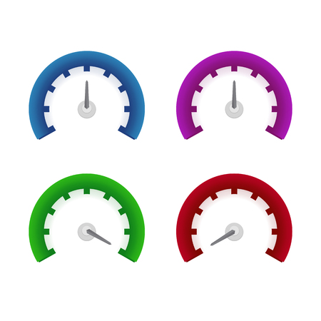 Set of speedometer symbols designのイラスト素材