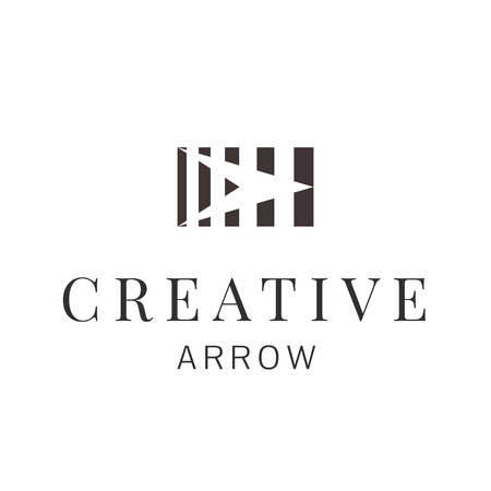Abstract square with arrow inside logo design templateのイラスト素材