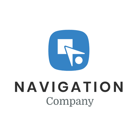 Vector modern minimalistic arrow or plane logo. Navigation company symbolのイラスト素材