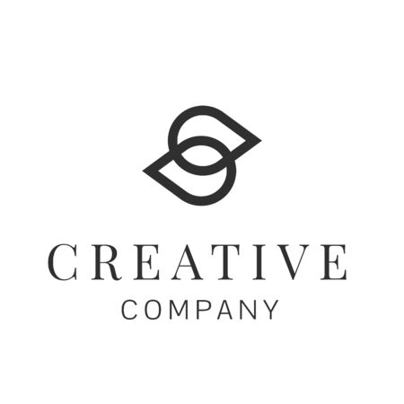 S letter corporate business geometric abstract logo design vector template in outline styleのイラスト素材