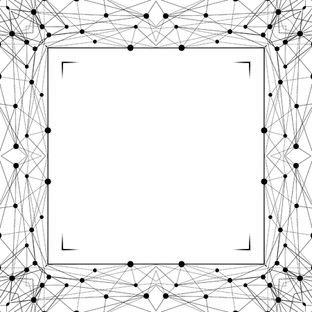 Geometric abstract frame. Template graphic line element. Decorative wire frame background.のイラスト素材
