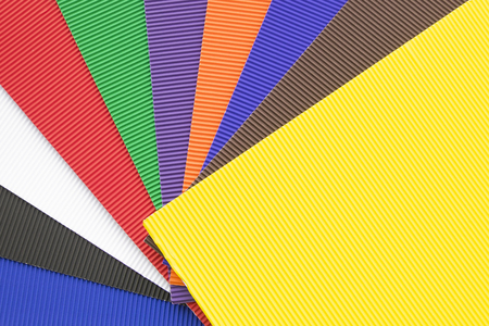 Set of colorful rubber cellular sheets or yoga mats.の写真素材