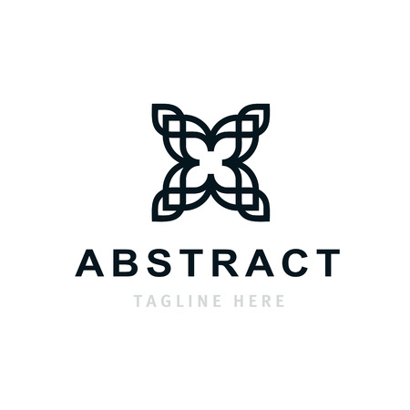 Abstract company logo design. Business template modern identity element isolated. Trendy sign icon.のイラスト素材