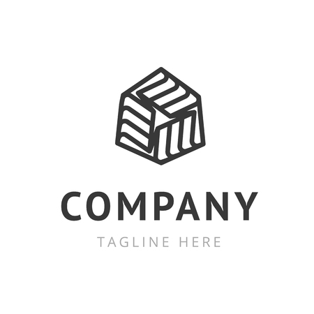 Creative company logo design. Trendy symbol for business branding. Corporate template sign isolated.のイラスト素材